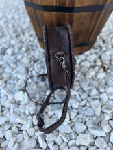 Load image into Gallery viewer, Tooled leather cowhide canteen bag
