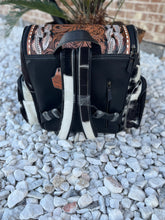 Load image into Gallery viewer, Tooled Cowhide backpack/diaper bag
