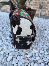 Load image into Gallery viewer, Tooled Cowhide backpack/diaper bag
