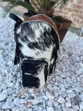 Load image into Gallery viewer, Tooled Cowhide backpack/diaper bag

