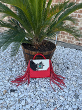 Load image into Gallery viewer, Cowhide Fringe leather handbag
