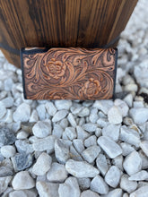 Load image into Gallery viewer, Tooled leather cowhide wallet
