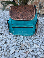 Tooled Cowhide backpack/diaper bag