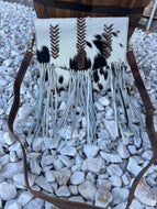 Cowhide fringe crossbody