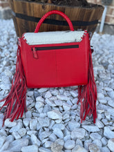 Load image into Gallery viewer, Cowhide Fringe leather handbag
